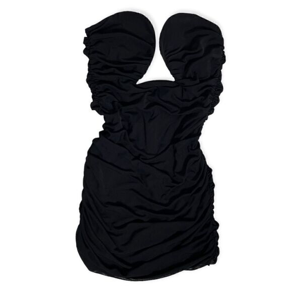 Guilty of Glam Ruched Strapless Mini Dress Black - Picture 8 of 8